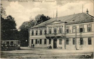 Pozsony, Pressburg, Bratislava; Vaskutacska, korai trolibusz. Kaufmann 1911 / Eisenbrünnel (Eisenbründl) / Zelezná Studienka / spa with early trolleybus (EK)