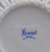 Herendi virágmintás kosárka kínáló. 2. oszt. jelzéssel, d: 13 cm