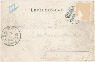 1899 (Vorläufer) Brassó, Kronstadt, Brasov; Rudolfspark / Rezső park. W. Hiemesch kiadása. Szecesszi...