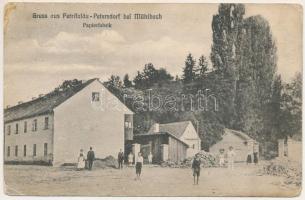 1929 Péterfalva, Petersdorf, Petrifalau, Petresti; Papierfabrik / papírgyár. Jos. H. Briegel Fotograf / paper factory (Rb)