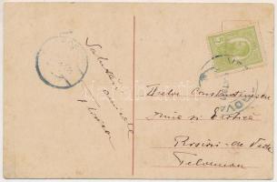 1911 Varcsaró, Verciorova, Varciorova (Orsova); látkép, vasútállomás / general view, railway station...