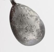 Orosz ezüst (Ag) gyógyszeres kanál, 84-es ezüst, cca 1890-1910, jelzett, nettó: 30g