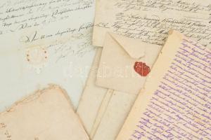 cca 1660-1750 11 db hivatalos levél, összeírás, szerződés. viaszpecsétekkel, aláírásokkal