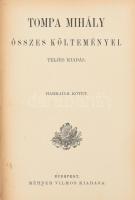 Tompa Mihály összes költeményei III-IV. kötet. Rendezték barátai Arany János, Gyulai Pál, Lévay Józs...
