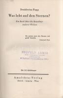 Papp, [Dezső] Desiderius: 
Was lebt auf den Sternen? Ein Buch über die Bewohner anderer Welten. Mit...