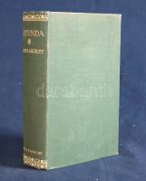 Huxley, Aldous:  Rotunda. A Selection from the Works of Aldous Huxley. London, (1932). Chatto and Windus (Printed By Butler & Tanner Ltd.) VI + 1081 + [1] p. Első kiadás. Válogatás a rendkívül termékeny Aldous Huxley (1894-1963) brit író, esszéíró, drámaíró műveiből. A kötet gerincét a magyarra máig lefordítatlan korai regénye, a ,,Those Barren Leaves" című szatirikus regénye adja, melyet több kisregénye követ. A kötet rövid versválogatása után ,,The World of Light" címen írt komédiája következik, majd esszéi és útírásai, melyek mindegyikéből kitűnik a szerző erőteljes kultúrkritikája; a vitriolos tollú mű- és társadalomkritikus élesen kritizálja a racionalizmus túlhajtása miatt gépszerűvé lett modern civilizációt, mely modern intézményrendszerével leválasztja az egyént az élet valódi megéléséről. Aranyozott gerincű kiadói egészvászon kötésben, felül színes festésű lapszélekkel. Jó példány.