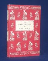 Huxley, Aldous:  Do What You Will. Essays. London, (1931). Chatto and Windus (Printed by The Ballantyne Press). [8] + 310 + [2] + 15 + [1] p. Első zsebkönyv-kiadás. Aldous Huxley (1894-1963) brit író, szatíra-író, gondolkodó esszégyűjteménye először 1929-ben jelent meg, rögtön két lenyomat elfogyott belőle. A modern világ kérlelhetetlen kritikusa esszégyűjteményében éppúgy kíméletlenül elmarasztalja a kereszténységet, mint a filozófusokat, a gépiségbe torkolló, túlértékelt racionalista hagyományt, amely túlhajtott működésében elválasztja az élettől az egyént. Példányunk a Huxley-életművet az 1930-as években gondozó Chatto and Windus kiadó zsebkönyv-sorozatából való. A kötet a Nyugat 1937-es évfolyamában erős kritikát kapott Szolnoki István, illetve Cs. Szabó László tollából. (The Phoenix Library.) Aranyozott gerincű, vaknyomásos kiadói kötésben, színes, illusztrált, verzóján javított kiadói védőborítóban. Jó példány.