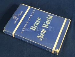 Huxley, Aldous:  Brave New World. [A Novel.] Stockholm, (1943). The Continental Book Company AB. (Printed by Alb. Bonniers Boktryckeri). [4] + 306 p. Aldous Huxley (1894-1963) brit író tudományos-fantasztikus regénye - egyben az egyik legkiválóbb disztópia, a műfaj megkerülhetetlen alkotása - eredeti nyelven először 1932-ben jelent meg. A befutott író regénye 1932-ban jelent meg svédül, ,,Du sköna nya värld" címmel, Greta Tiselius fordításában, magyar változata 1934-ben látott napvilágot, ,,Szép új világ" címen, Szinnai Tivadar átültetésében. Angol nyelvű svédországi kiadásunk a svéd Continental Book Company angol és amerikai szerzőket eredeti nyelven kiadó sorozatában jelent meg. (Zephyr Books. A Library of British and American Authors. Vol. 15.) Fűzve, feliratozott kiadói borítóban, színes, illusztrált, enyhén sérült kiadói védőborítóban. Jó példány.