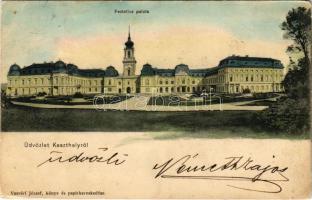 1905 Keszthely, Festetics kastély. Vasvári József kiadása (EB)