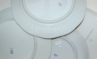 4db Hollóháza és Herend feliratú porcelán tányér jó állapotban