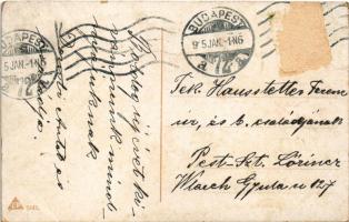 1915 Boldog újévet! Osztrák-magyar katonák repülőgépen, autóban és vonaton / New Year greeting, Aust...