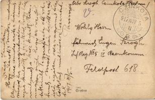 1917 Eugen Szrogh (Jenő) cs. és kir. 5. gyalogezred IV. zászlóalj katonatisztje kitüntésekkel és cig...