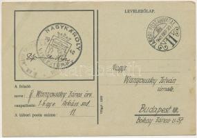 1940 Üdvözlet Erdélyből az 1-es árkászoktól! Tábori Postai Levelezőlap / WWII Greetings from the sap...