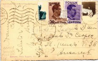 1937 Brassó, Kronstadt, Brasov; Schuler / Postavaru / Keresztényhavas, birkanyáj / mountain, flock o...