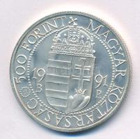 1991. 500Ft Ag "II. János Pál pápa látogatása" kapszulában T:BU Adamo EM120