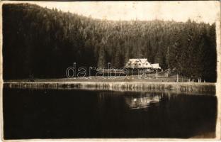 1933 Hosszúfalu, Satulung (Négyfalu, Sacele); tó / lake. Foto Carmen photo (vágott / cut)