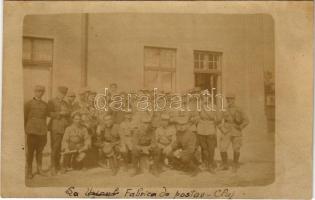 Kolozsvár, Cluj; La fabrica de postav / Postások / post office, postmen. photo (fl)