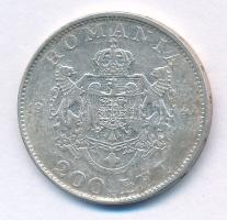 Románia 1942. 200L Ag "I. Mihály" T:XF,VF Romania 1942. 200 Lei Ag "Mihai I" C:X...