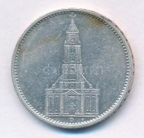 Német Harmadik Birodalom 1935D 5M Ag "Garnisonkirche" T:XF,VF patina, ph. German Third Reich 1935D 5 Reichsmark Ag "Garnisonkirche" C:XF,VF patina, edge error Krause KM#83