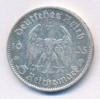 Német Harmadik Birodalom 1935D 5M Ag "Garnisonkirche" T:XF,VF patina, ph. German Third Rei...