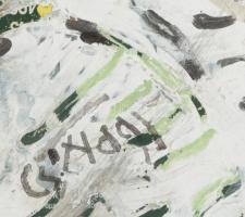 Cs. Nagy András (1927-2009): Csendélet. Olaj, kollázs, farost, jelezve balra lent. 65×54 cm