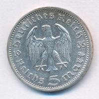 Német Harmadik Birodalom 1935A 5M Ag "Paul von Hindenburg" T:AU,XF patina German Third Rei...