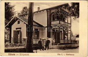 1931 Előpatak, Valcele; Nastasescu villa. Foto Angelo / Vila C. I. Nastasescu / villa (kopott sarkak / worn corners)