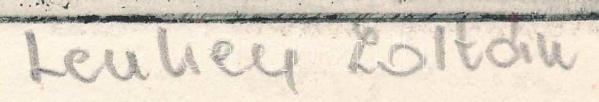 Lenkey Zoltán (1936-1983): Petőfi és Szendrey Júlia. Rézkarc, papír, jelzett. 19,5x29,5cm