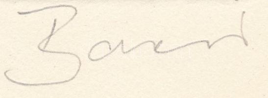 Barczy Pál (1933-2003): Március előtt (Petőfi). Rézkarc, papír, jelzett, 19×29 cm