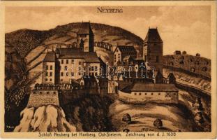 Hartberg, Schloss Neuberg (Neyberg), Zeichnung von d. J. 1600 / castle, drawing from 1600 (EK)