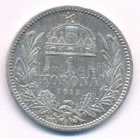 1915KB 1K Ag "Ferenc József" T:XF patina Adamo K5.1