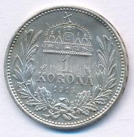 1914KB 1K Ag "Ferenc József" T:AU patina Adamo K5.1