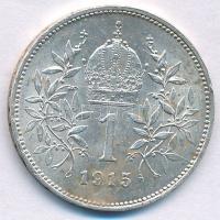 Ausztria 1915. 1K Ag "Ferenc József" T:AU,XF patina Austria 1915. 1 Corona Ag "Franz ...