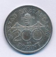 1992. 200Ft "MNB" Ag T:AU patina Adamo F13