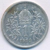 Ausztria 1893. 1K Ag "Ferenc József" T:VF Austria 1893. 1 Corona "Franz Joseph" ...