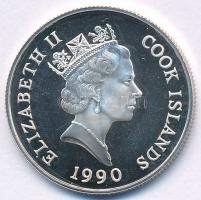 Cook-szigetek 1990. 10$ Ag "Afrikai elefánt" T:PP halvány ujjlenyomat 
Cook Islands 1990....