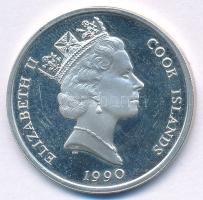 Cook-szigetek 1990. 10D Ag "500 éves Amerika 1492-1992" T:AU (eredetileg PP)
Cook Islands...