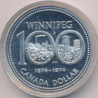 Kanada 1974. 1$ Ag "100 éves Winnipeg" T:PP Canada 1974. 1 Dollar Ag "Winnipeg Centennial" C:PP Krause KM#88a