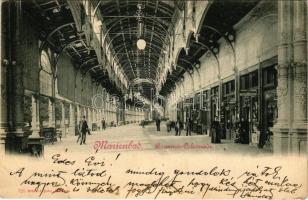 1902 Mariánské Lázne, Marienbad; Brunnen Colonnade, Raseur, Heinrich Pöhlmann Friseur / barber and h...