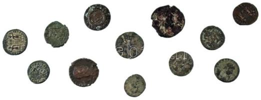 Római Birodalom 12db-os bronz Follis érmetétel T:VF,F Roman Empire 12pcs bronze Follis coin lot C:VF,F