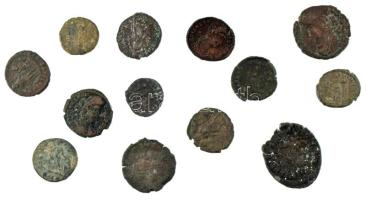 Római Birodalom 13db-os bronz Follis érmetétel T:VF,F Roman Empire 13pcs bronze Follis coin lot C:VF,F