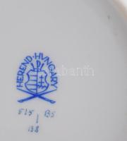 Herendi 2 darab Bouquet de Saxe mintás desszertes tálka. 1949 körül, jelzett, egyik rovarábrázolások...