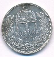 1916KB 1K Ag "Ferenc József" T:AU,XF patina Adamo K5.1