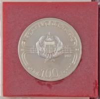 1982. 100Ft Cu-Ni "Labdarúgó világbajnokság 1982" eredeti műbőr tokban, tanúsítvánnyal T:U...