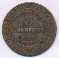 1812B 3kr Cu "I. Ferenc" Körmöcbánya T:VF