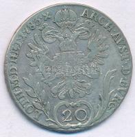 Ausztria 1783A 20kr Ag "II. József" T:VF patina Austria 1783A 20 Kreuzer Ag "Franz II...