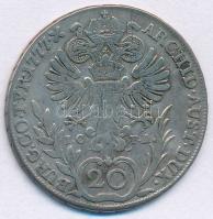 Ausztria 1777IC-FA 20kr Ag "Mária Terézia" (6,42g) T:VF,F patina Austria 1777IC-FA 20 Kreu...