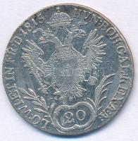 1815B 20kr Ag "I. Ferenc" T:VF,F karc
Unger III.: 1378.a, Huszár: 1973, Adamo C31