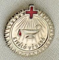 ~1970. "Kiváló Véradó" ezüst fokozat miniatűrrel, eredeti dísztokban (~40mm) T:AU