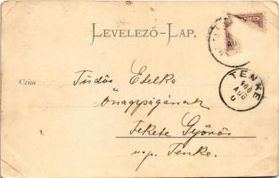 1900 Tátra, Magas-Tátra, Vysoké Tatry; Schlesierhaus u. Blumengartenturm / Sziléziai ház, Virágosker...